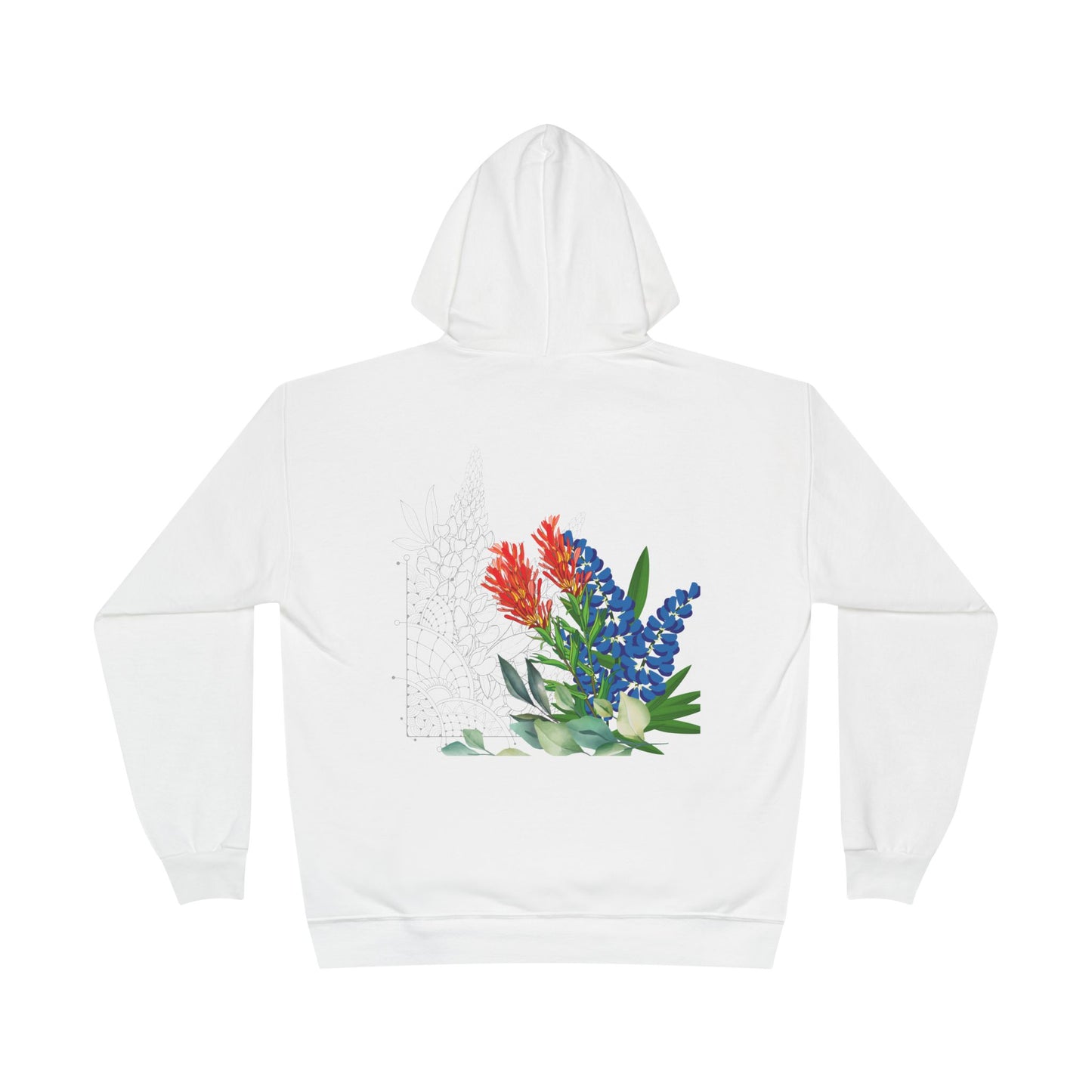 Love Happens Eco-Friendly Hoodie - Floral Design for Nature Lovers