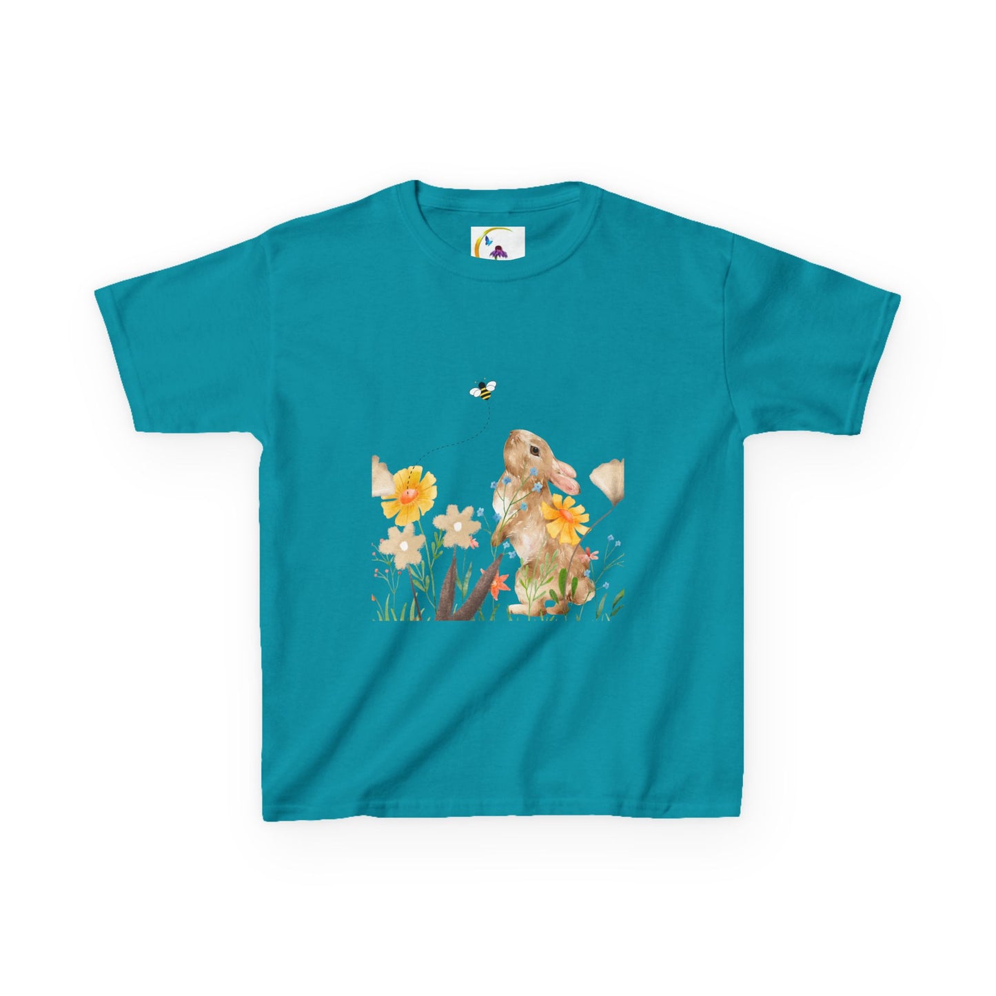 Bunny Ears and Flowers Graphic Tee - Perfect for Spring Celebrations