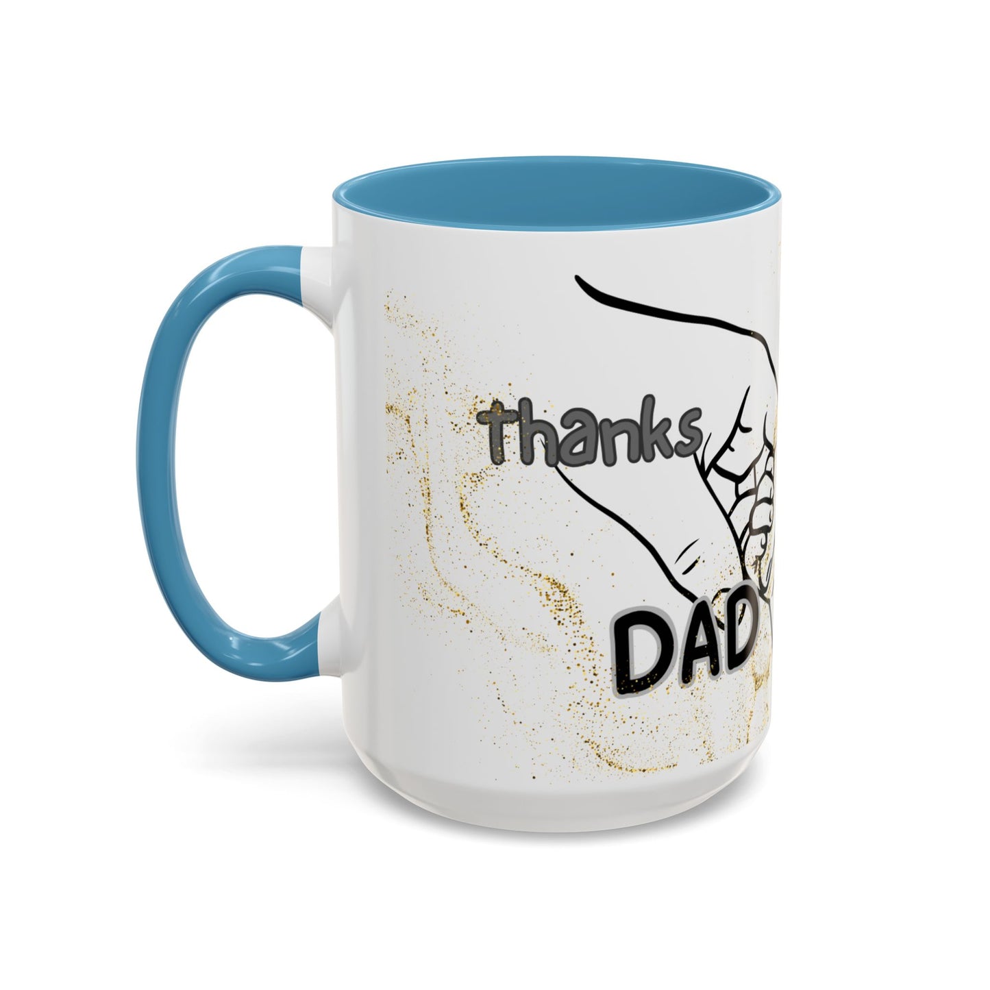 Thanks Dad Accent Coffee Mug — 'Thanks Dad' Father's Day Gift