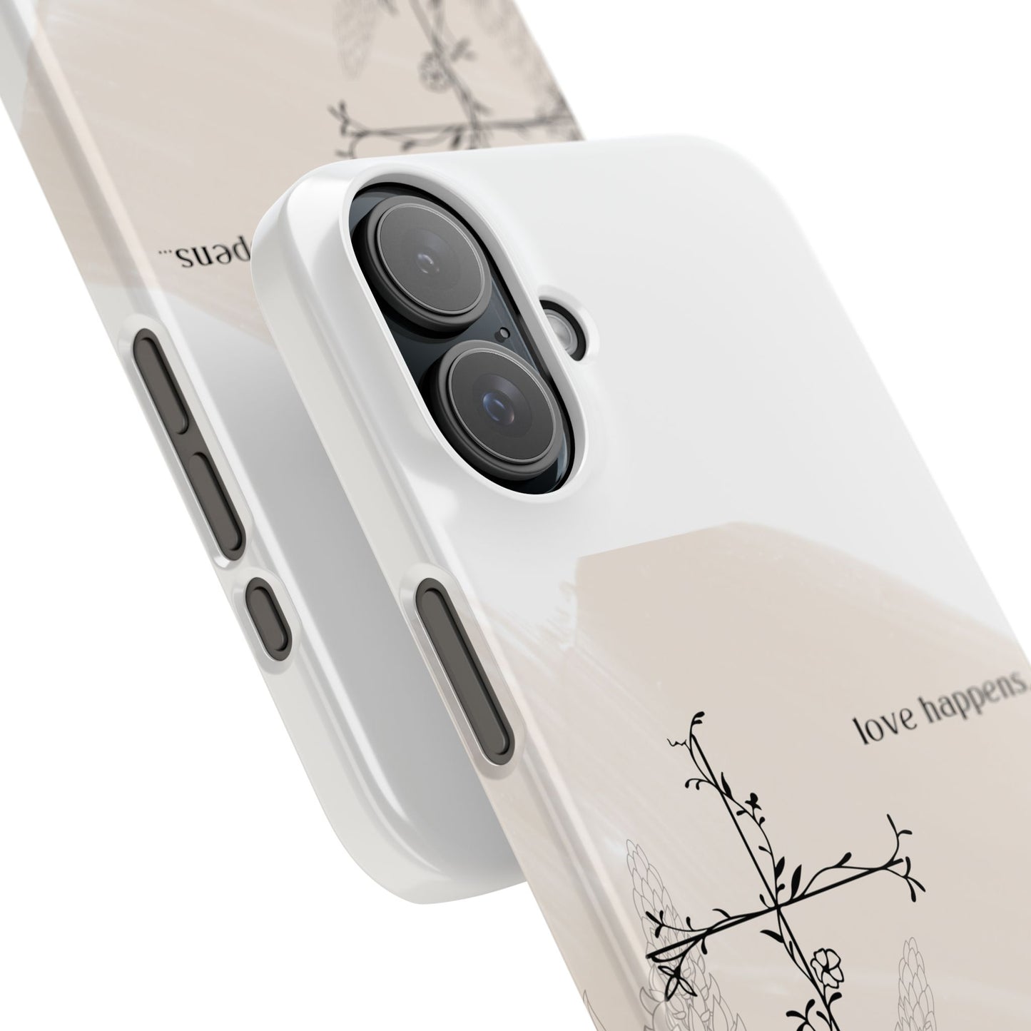Floral Love Happens Phone Case - Slim Design for Nature Lovers