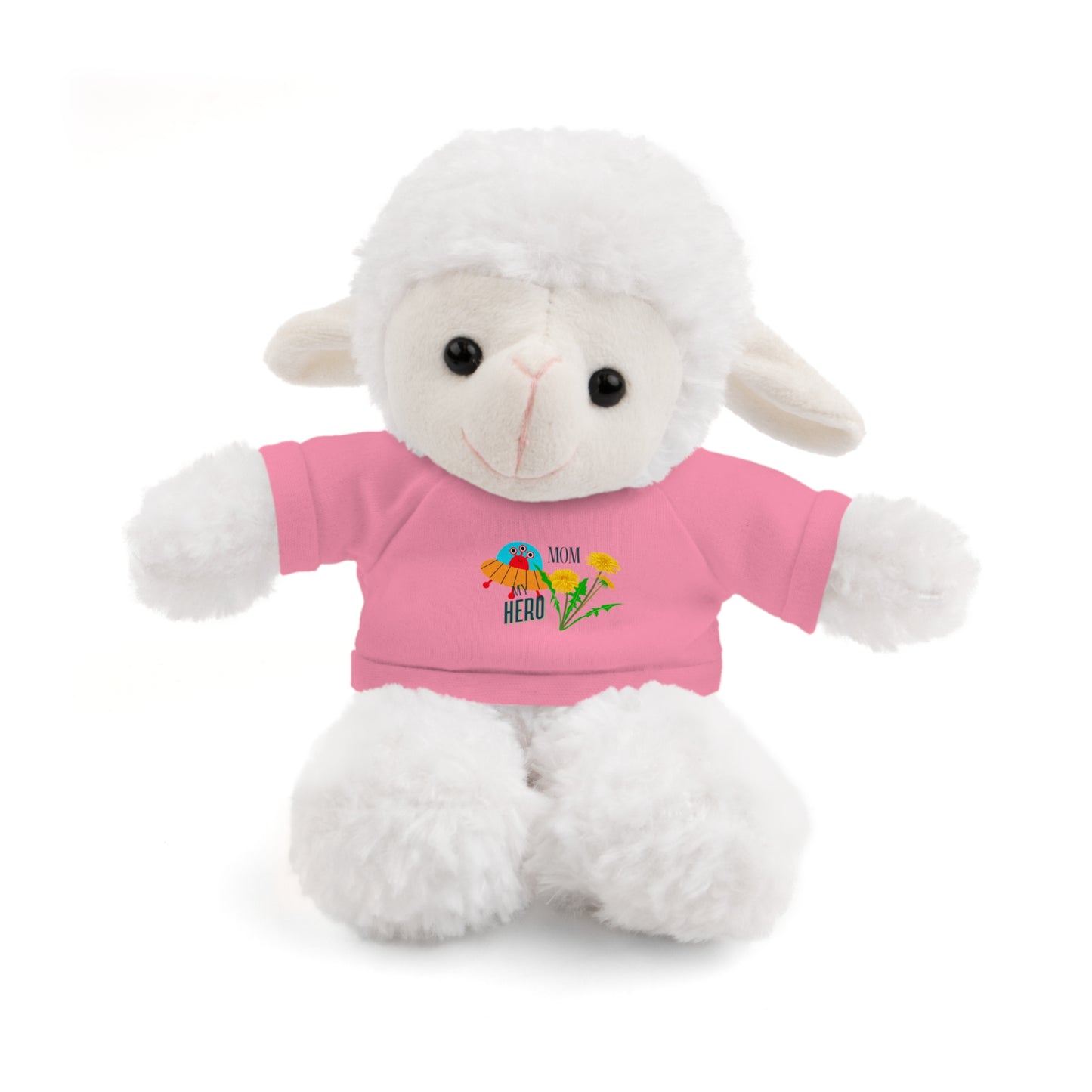 MOM is my Hero Stuffed Animal Tee Bear - Perfect Gift for Kids & Celebrations