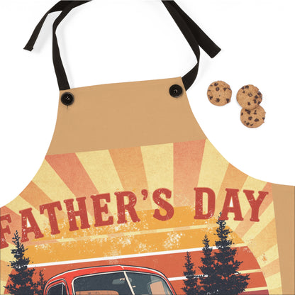 Father's Day 2026 Vintage Red Truck Apron - Retro Rustic Gift for Dad