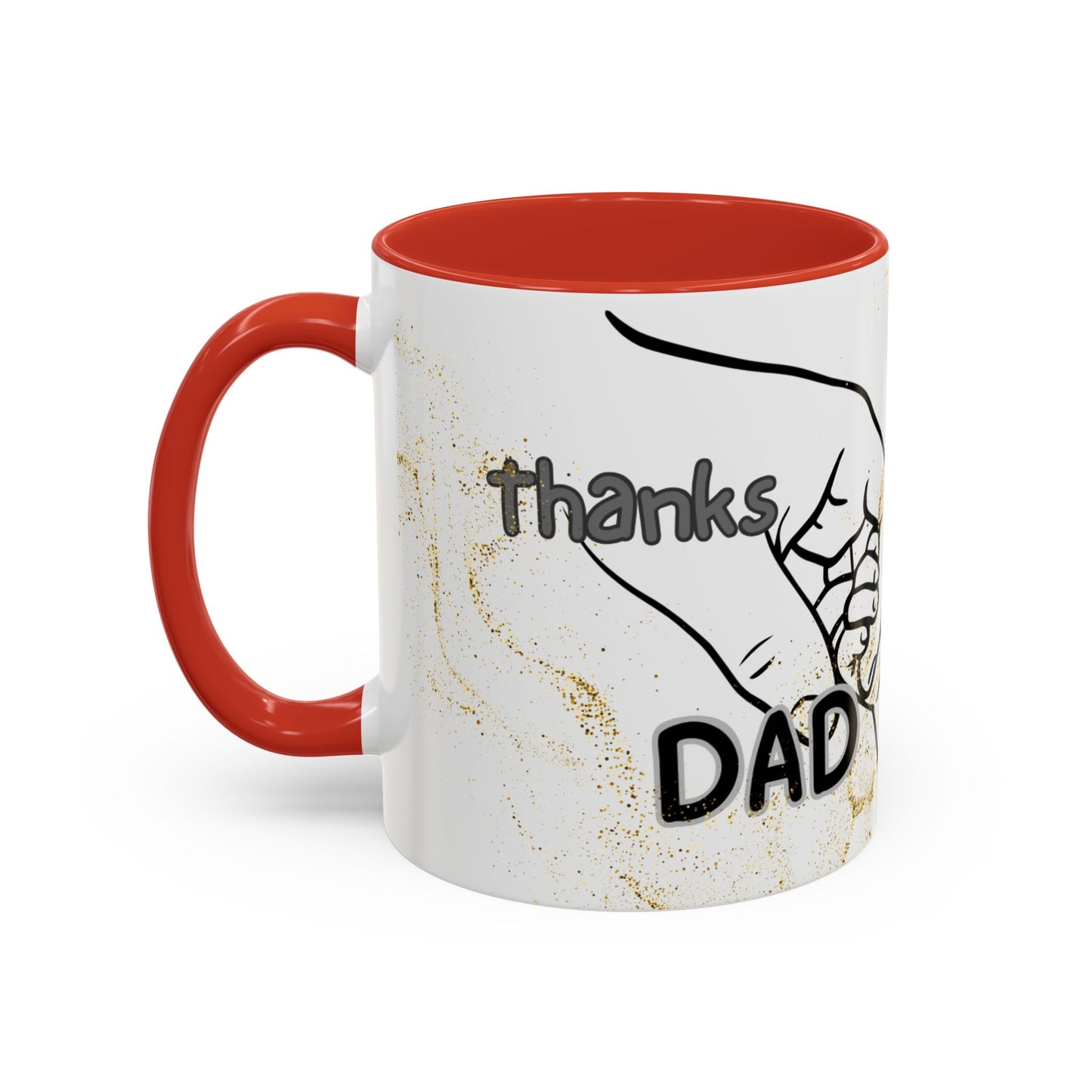 Thanks Dad Accent Coffee Mug — 'Thanks Dad' Father's Day Gift