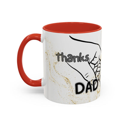 Thanks Dad Accent Coffee Mug — 'Thanks Dad' Father's Day Gift