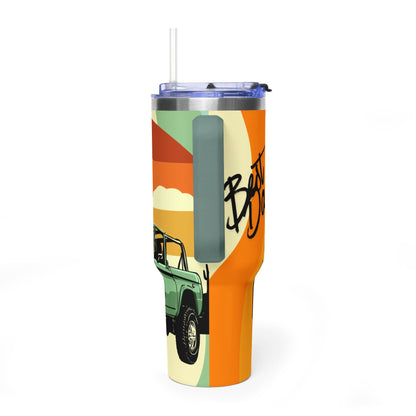 Retro Sunset Truck "Best Dad!" Travel Mug 40 oz.