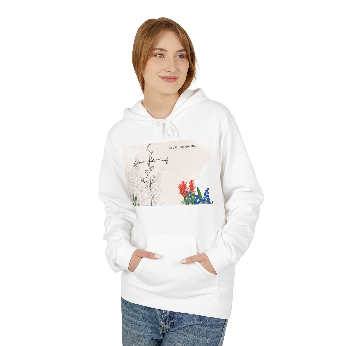 Love Happens Unisex Fleece Hoodie - Comfort & Inspiration