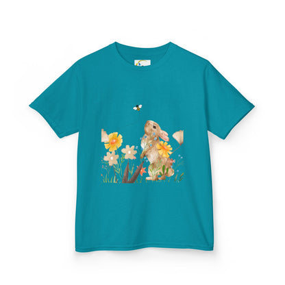 Bunny Ears and Flowers Graphic Tee - Perfect for Spring Celebrations