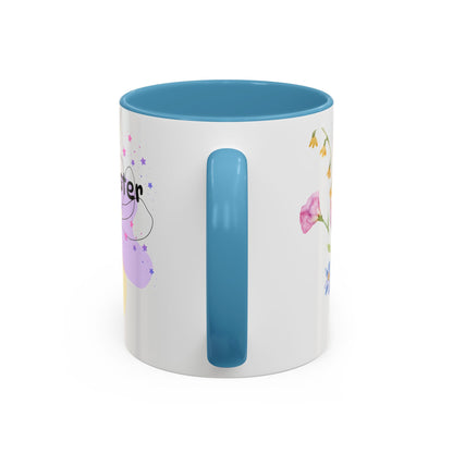 Happy Easter Floral Accent Coffee Mug - Celebrate Spring with Colorful Design