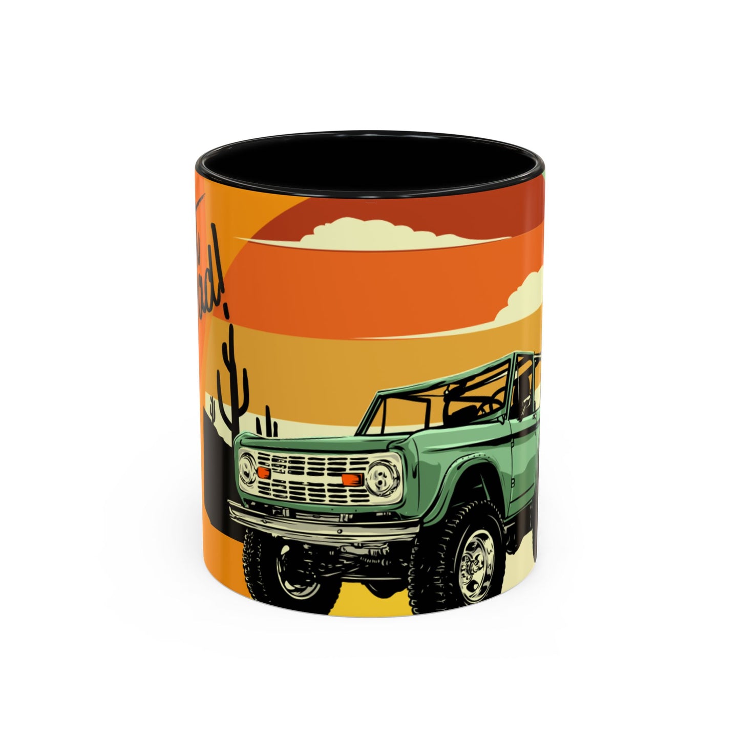 Vintage Off-Road Truck Coffee Mug — Desert Sunset Accent