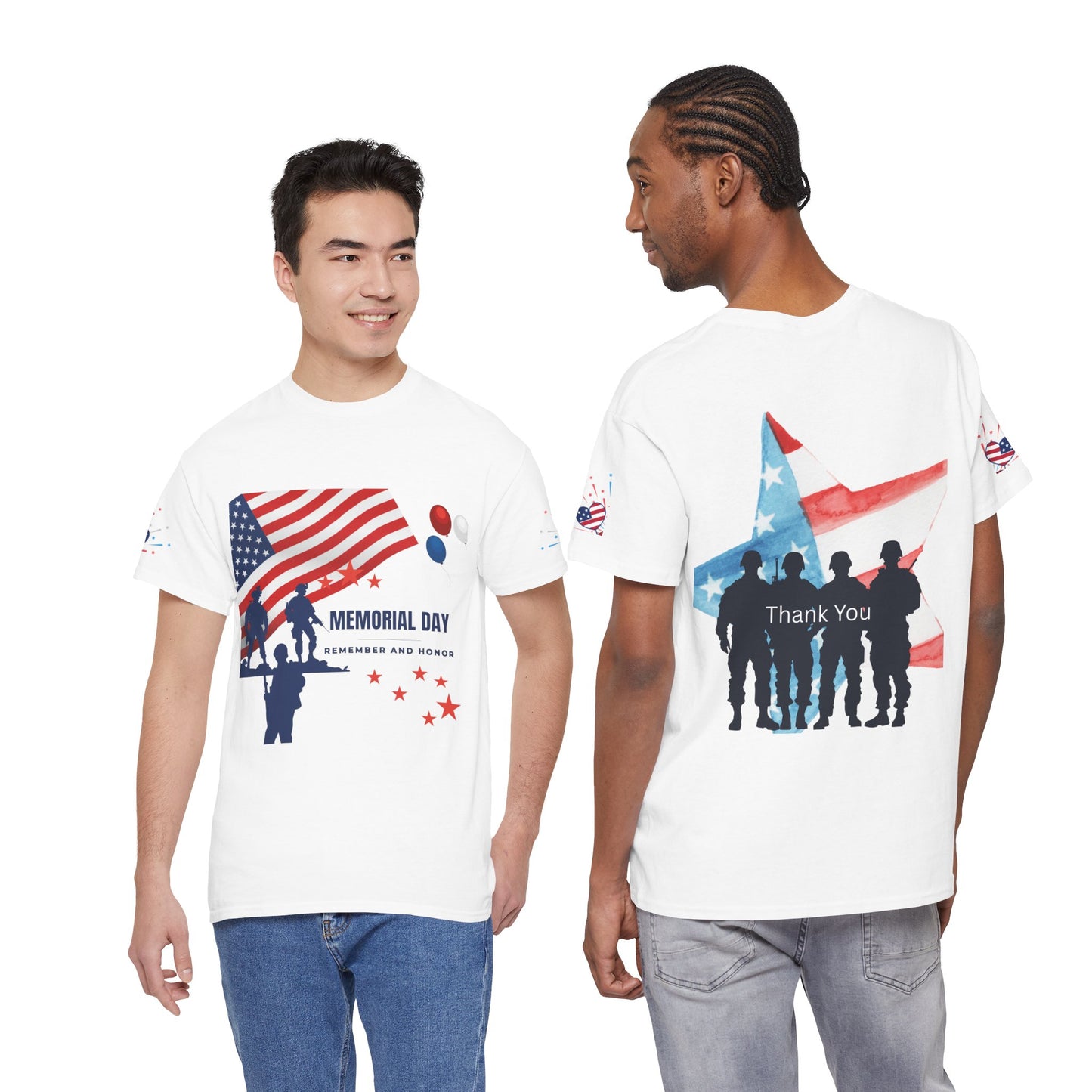 Memorial Day Tribute Tee, Unisex Cotton Shirt, Veterans Day Gift, Patriotic T-shirt, Remembrance Apparel