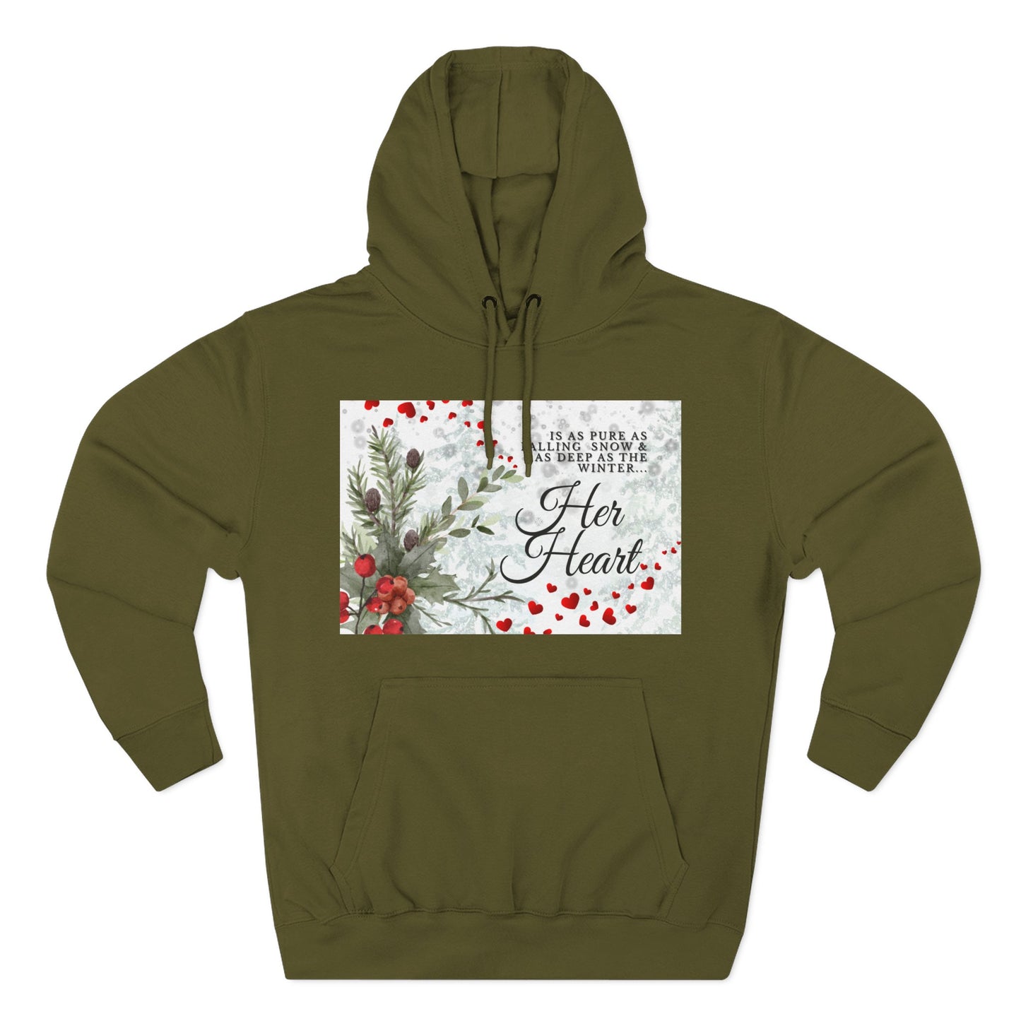 Her Heart Winter Hoodie — Feminine Resilience Fleece Hoodie