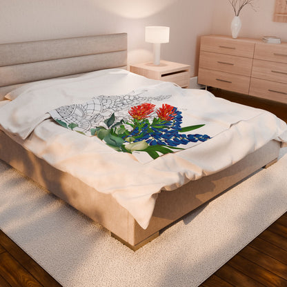 Love Happens Velveteen Plush Blanket - Cozy Art Therapy Throw