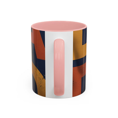 Retro Dad Coffee Mug — Retro Block Letters Accent Mug (11/15 oz)