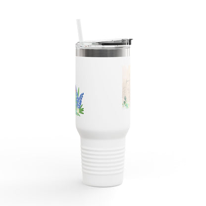 Love Happens Insulated Travel Mug - 40oz with Nature-Inspired Design & Inspirational Quote