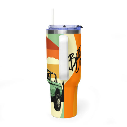 Retro Sunset Truck "Best Dad!" Travel Mug 40 oz.