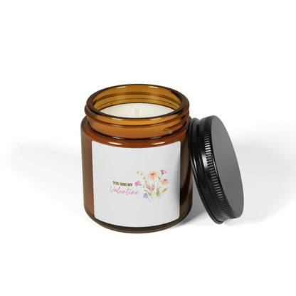 You Are My Valentine Scented Soy Candle (Multi-Size, Amber Jar)