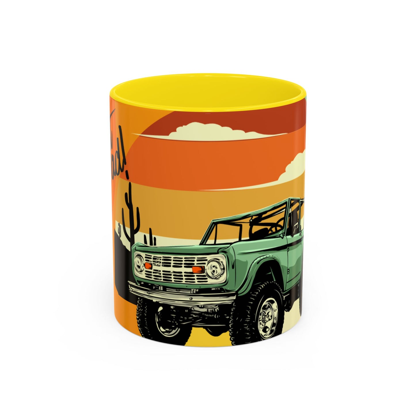 Vintage Off-Road Truck Coffee Mug — Desert Sunset Accent
