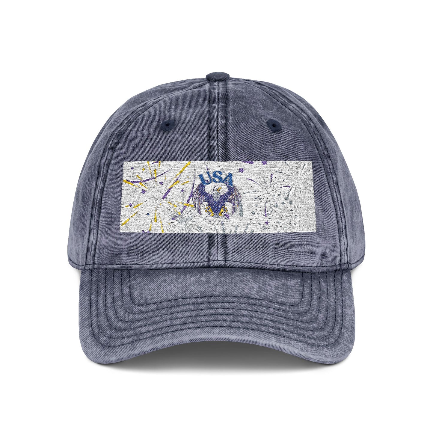 Patriotic Eagle Vintage Embroidery Cap, Retro Dad Hat