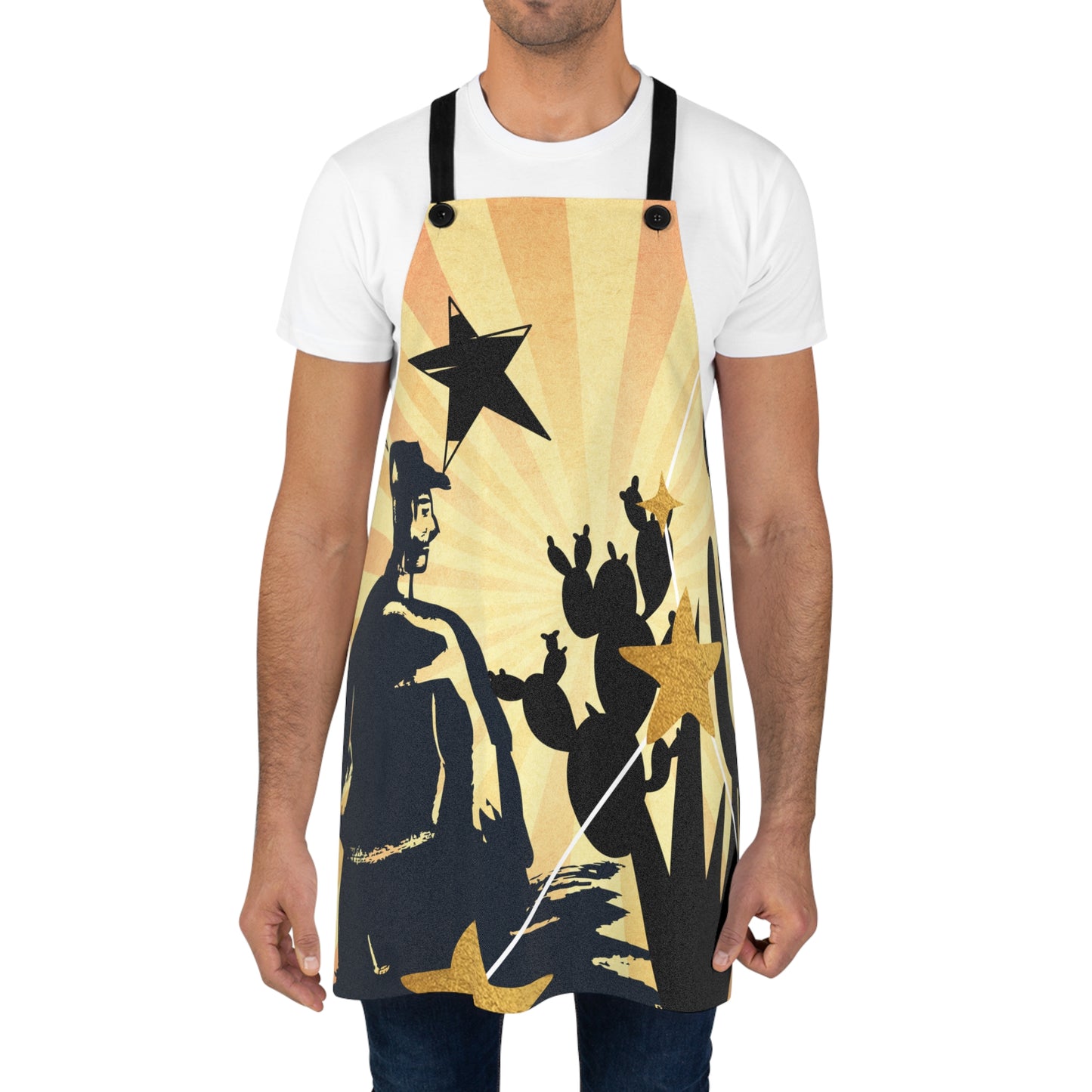 Southwest Cowboy Apron — Western Cactus Star Kitchen Apron