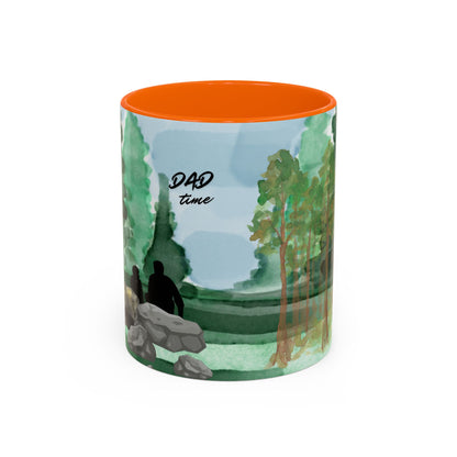 Dad Time Coffee Mug — Scenic Forest Father’s Day Accent Mug (11/15oz)