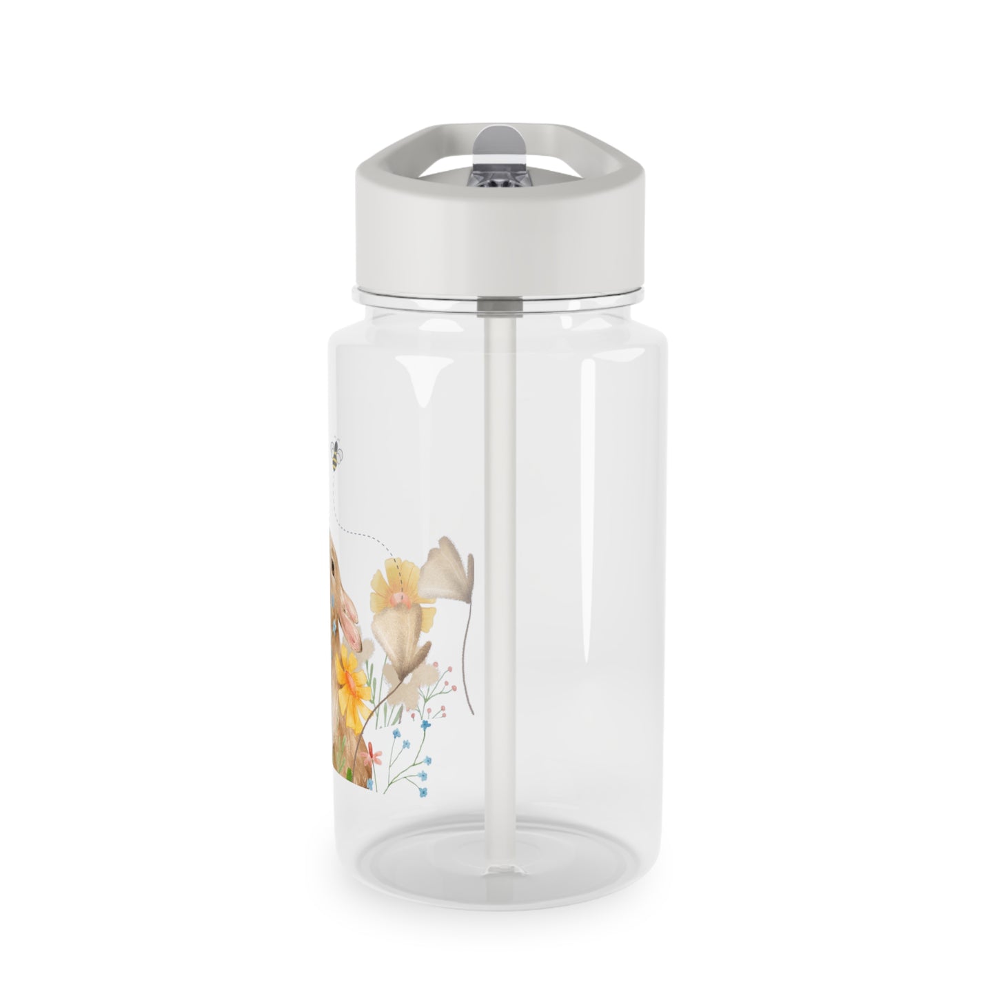 Cute Bunny & Floral Tritan Water Bottle - Perfect for Spring Adventures