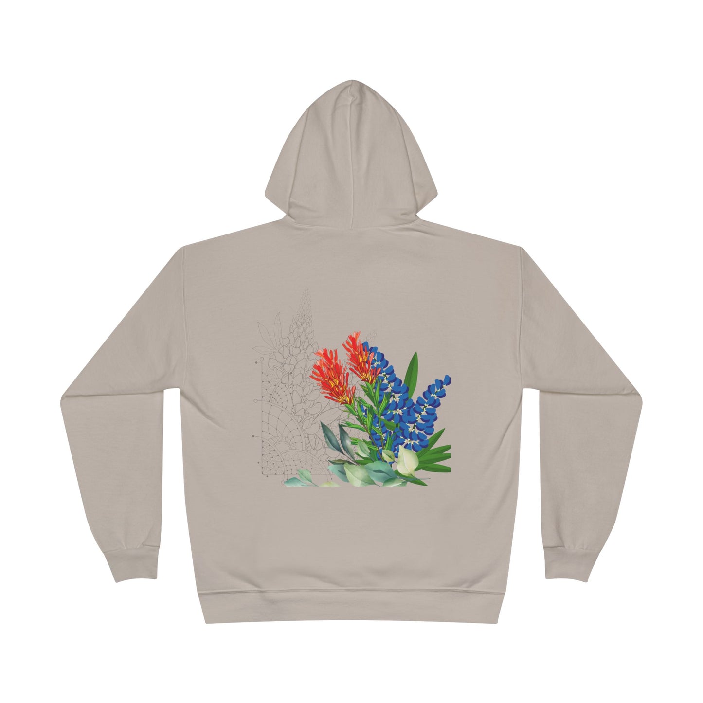 Love Happens Eco-Friendly Hoodie - Floral Design for Nature Lovers