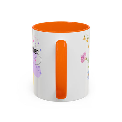 Happy Easter Floral Accent Coffee Mug - Celebrate Spring with Colorful Design