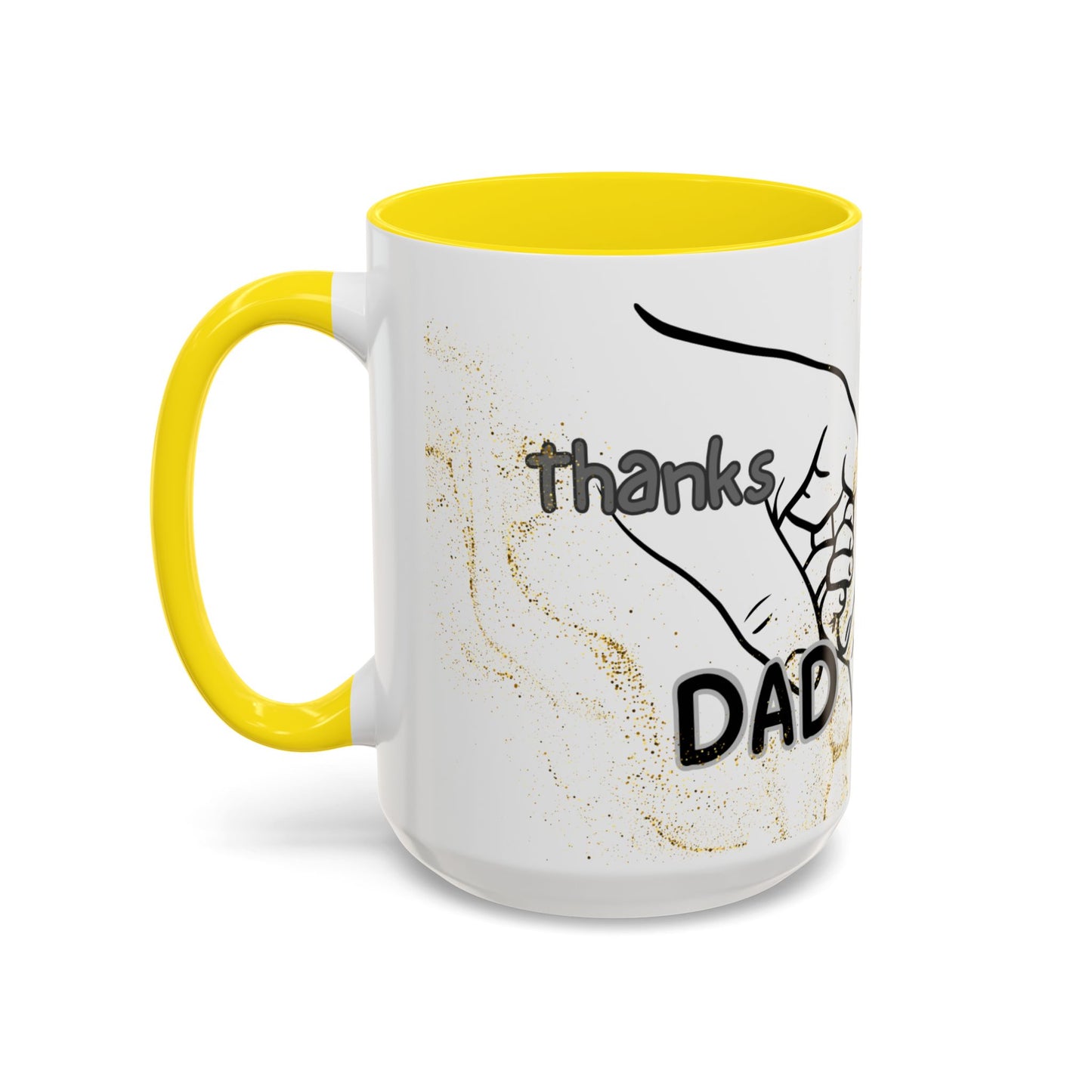 Thanks Dad Accent Coffee Mug — 'Thanks Dad' Father's Day Gift