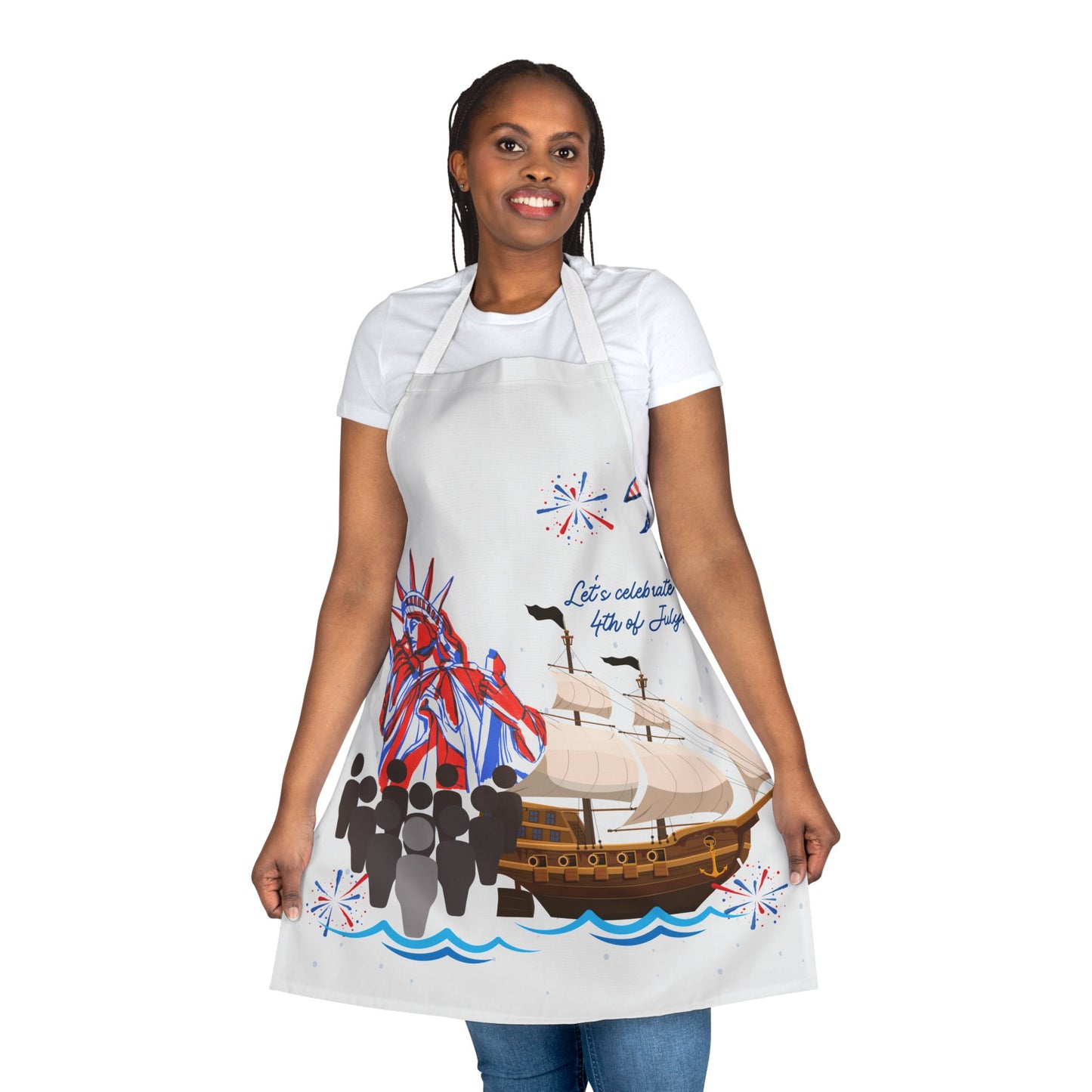4th of July Apron for July 4th, BBQ, Family Gatherings, Holiday Celebrations, Cooking Lovers