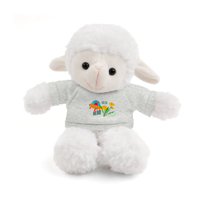 MOM is my Hero Stuffed Animal Tee Bear - Perfect Gift for Kids & Celebrations