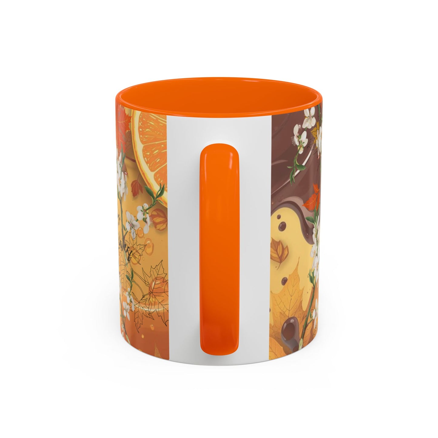 Autumn Citrus Coffee Mug - 'Her Soul Glows Like Autumn Leaves' Accent Ceramic Mug