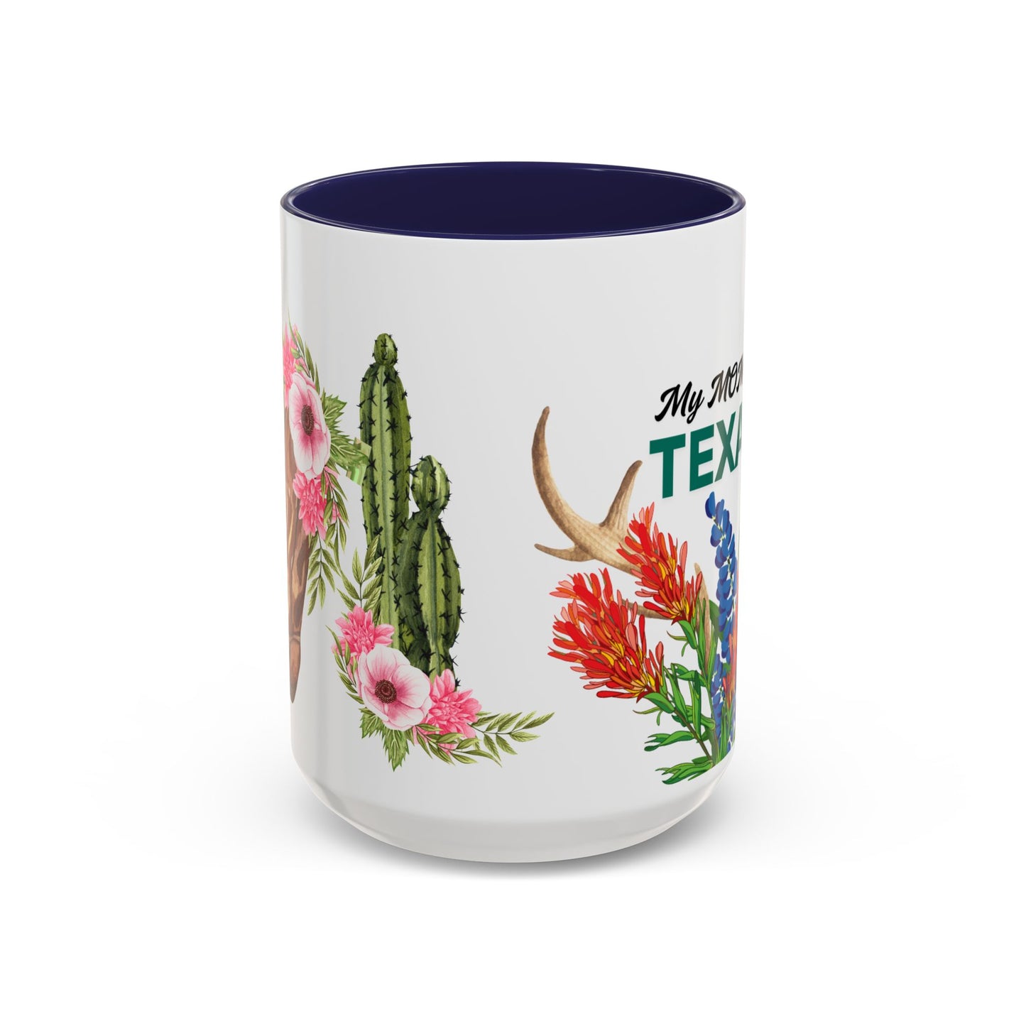 Texas MOM Accent Coffee Mug - Vibrant Floral Design for Mothers Day