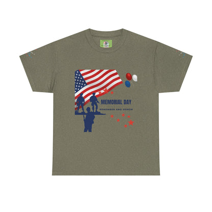 Memorial Day Tribute Tee, Unisex Cotton Shirt, Veterans Day Gift, Patriotic T-shirt, Remembrance Apparel