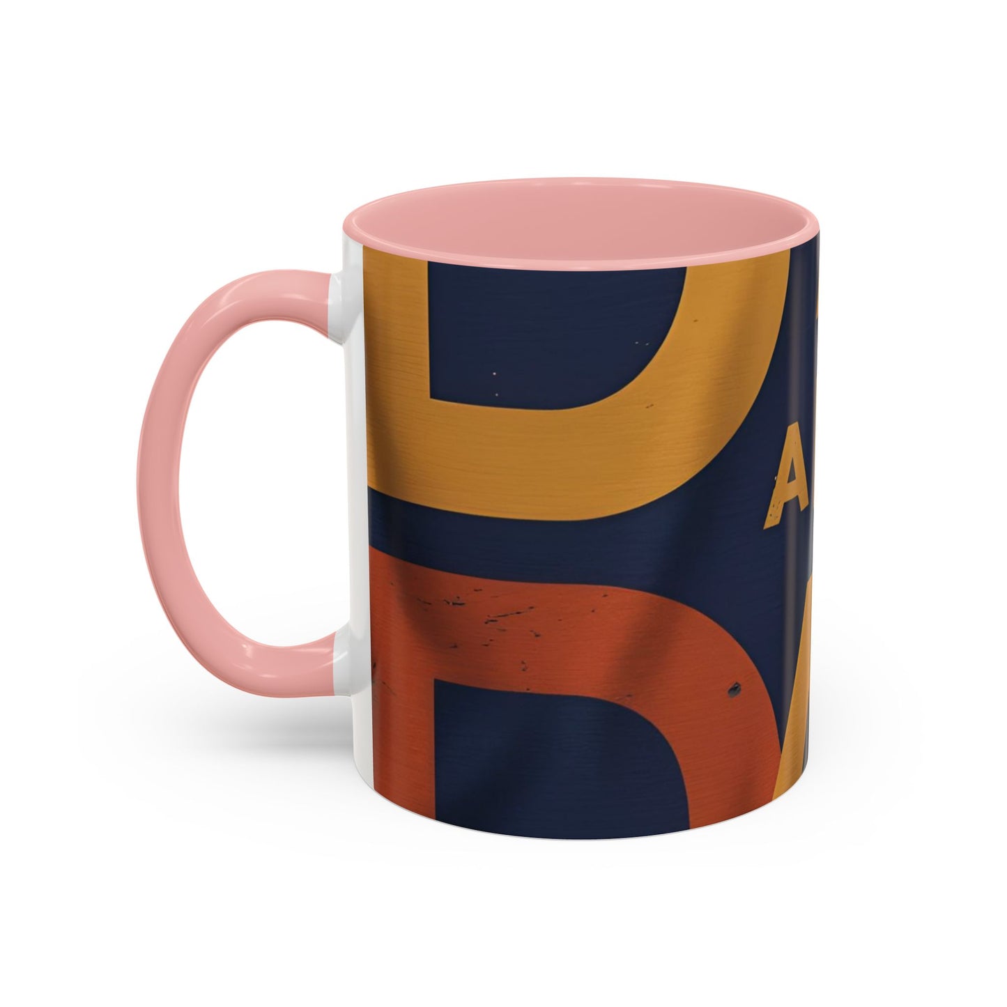 Retro Dad Coffee Mug — Retro Block Letters Accent Mug (11/15 oz)