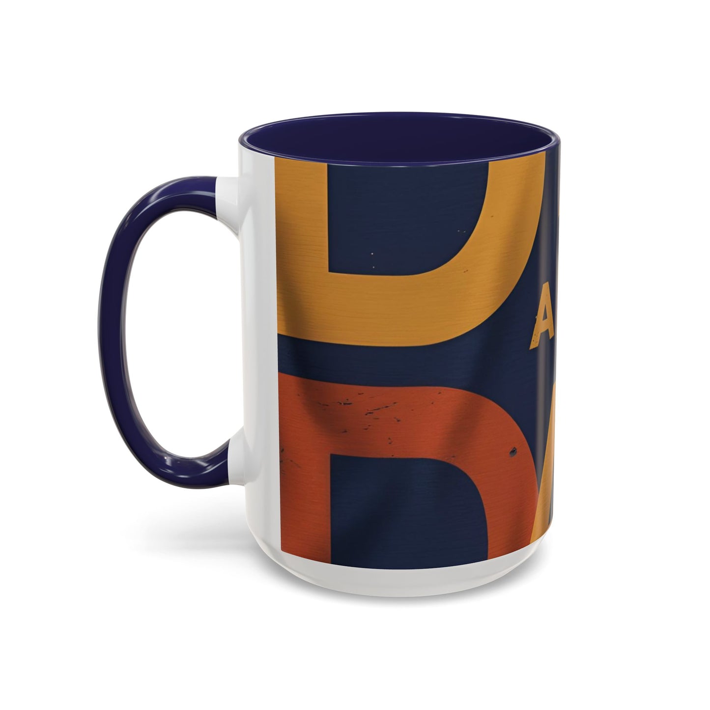 Retro Dad Coffee Mug — Retro Block Letters Accent Mug (11/15 oz)