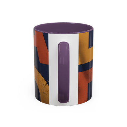 Retro Dad Coffee Mug — Retro Block Letters Accent Mug (11/15 oz)