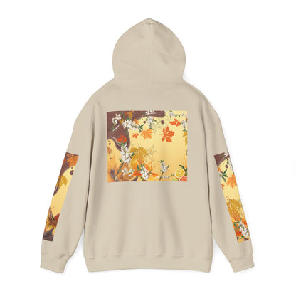 Whispering Maple Hooded Sweatshirt, Cozy Fall Hoodie, Unisex Sweatshirt for Nature Lovers, Perfect Gift for Thanksgiving, Leaf Print Sweatshirt