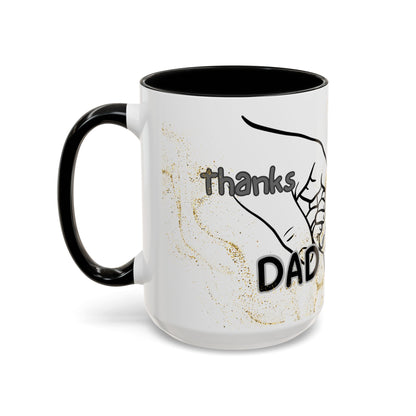 Thanks Dad Accent Coffee Mug — 'Thanks Dad' Father's Day Gift
