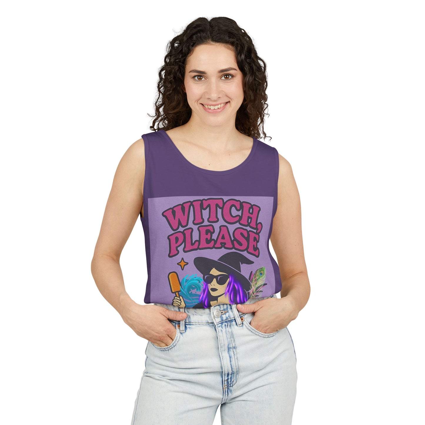Witch Please Summer-Ween Tank Top, Unisex Summer Top, Boho Summer Apparel