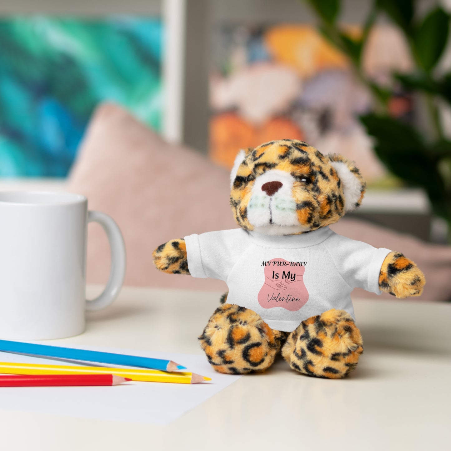 Any Furr-Baby Is My Valentine plush animall