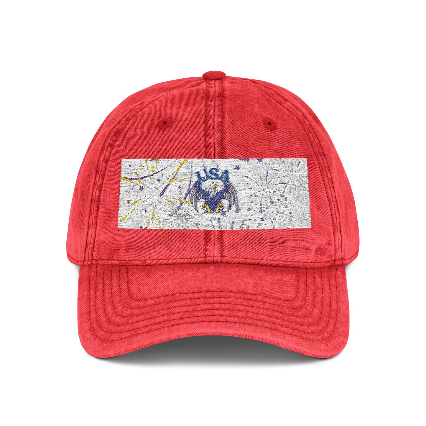 Patriotic Eagle Vintage Embroidery Cap, Retro Dad Hat