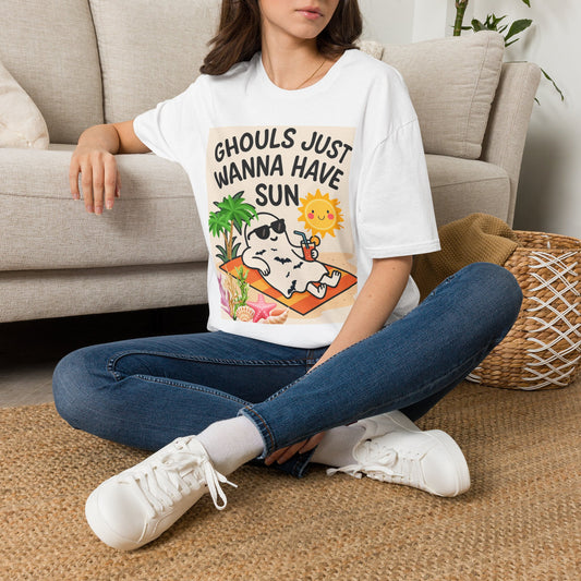 Ghouls Just Wanna Have Sun Shirt | Unisex Softstyle Tee | Summer Vibes, Beachwear, Fun Gift, Tropical T-Shirt