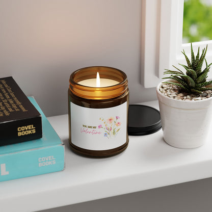 You Are My Valentine Scented Soy Candle (Multi-Size, Amber Jar)