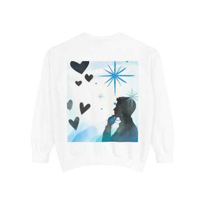 World's Best Dad Sweatshirt — Silhouette Father & Child Watercolor Design