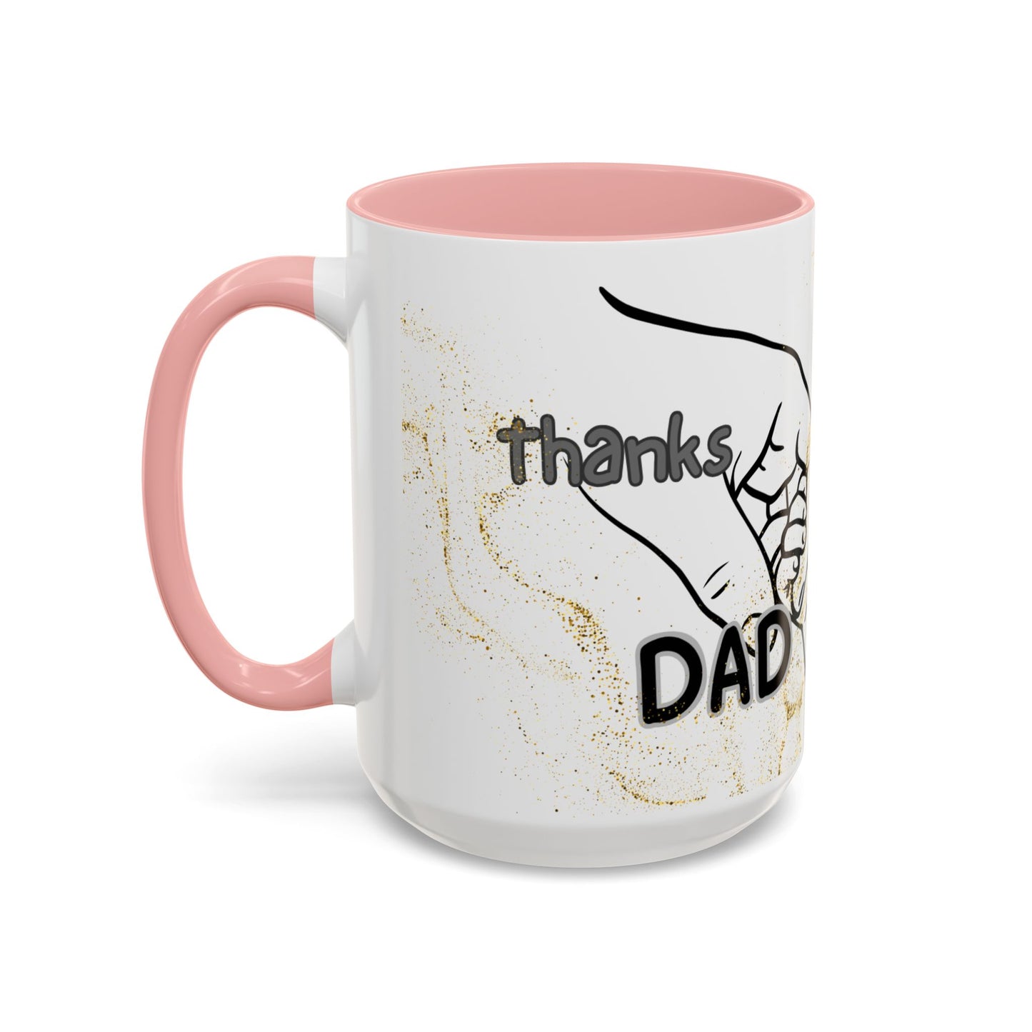 Thanks Dad Accent Coffee Mug — 'Thanks Dad' Father's Day Gift