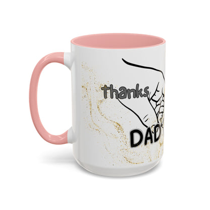 Thanks Dad Accent Coffee Mug — 'Thanks Dad' Father's Day Gift