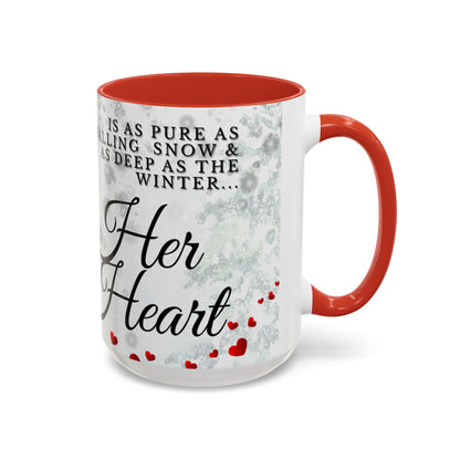 Mug — 'Her Heart' Inspirational Winter Coffee Mug (Accent, 11/15oz)