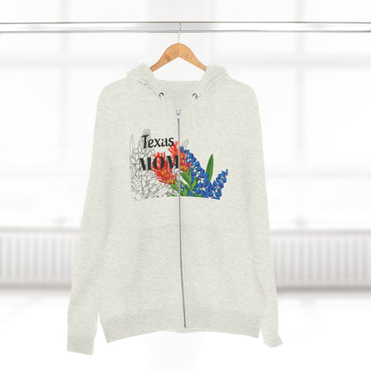 Texas MOM-Floral Unisex Zip Hoodie - Comfortable and Stylish