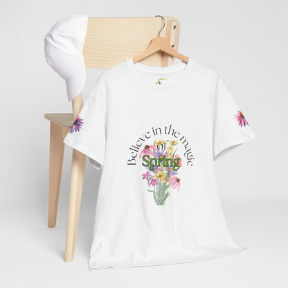 "Believe in the Magic of Spring" Unisex Heavy cotton Tee