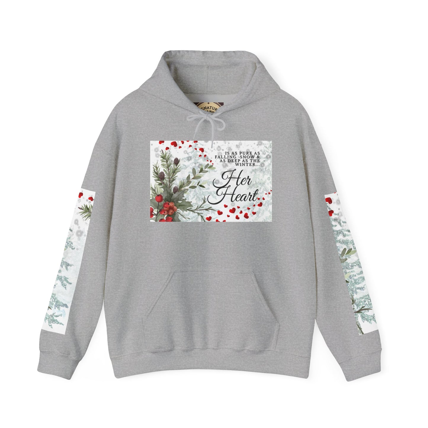 'Her Heart' Floral Winter Holiday Pullover